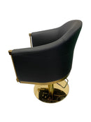 Karma Eden Salon Chair Black with Gold Base 02180103 Salon Chairs Karma