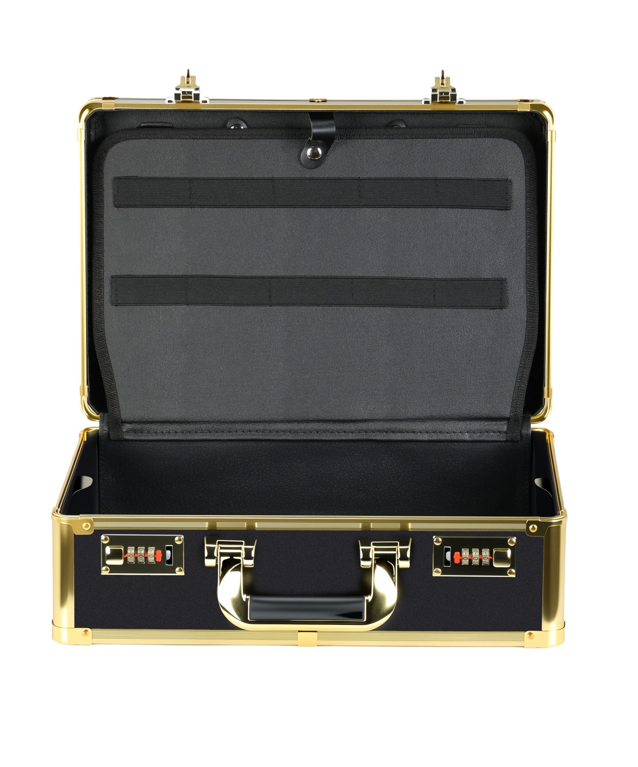 Karma Professional Portable Salon Hard Case Black with Gold Trim KC0103