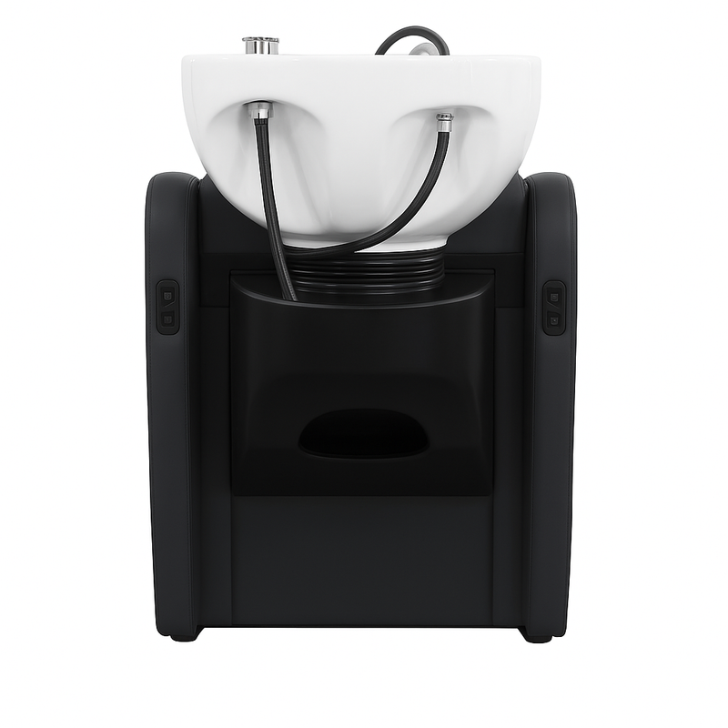 Karma Shampoo Unit Mosman with Shiatsu Massage Black with White Deep Basin 0318012204 Shampoo Units Karma