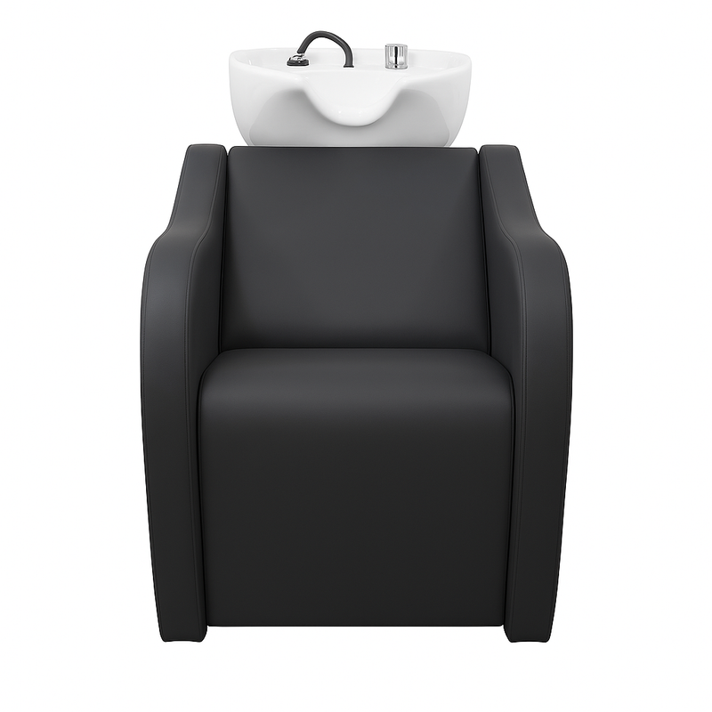 Karma Shampoo Unit Mosman with Shiatsu Massage Black with White Deep Basin 0318012204 Shampoo Units Karma