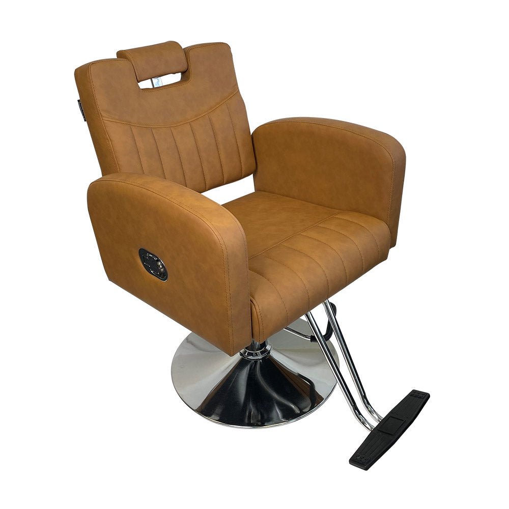 Karma Batlow Reclining Salon/ Barber/ Beauty Chair 02060502 - Tan Salon Chairs Karma