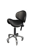 Karma Cradle Mountain Salon Stool with Back Black 07070102 Salon Stools Karma