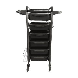 Karma Darwin Full Metal 7 Tier Hair Salon Super Heavy Duty Trolley Black 080501 - Fully Assembled
