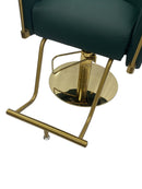 Karma Eden Salon Chair Emerald Green with Gold Base 02182303 Furniture Karma