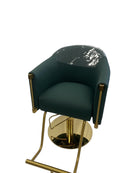 Karma Eden Salon Chair Emerald Green with Gold Base 02182303 Furniture Karma