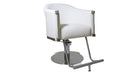 Karma Eden Salon Chair White with Silver Base 02180402 Salon Chairs Karma