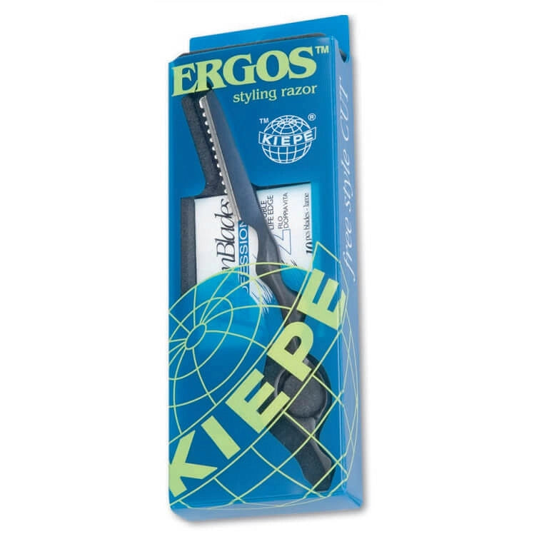 Kiepe Ergos Stainless Steel Styling Razor Includes 10 Blades Razors Kiepe