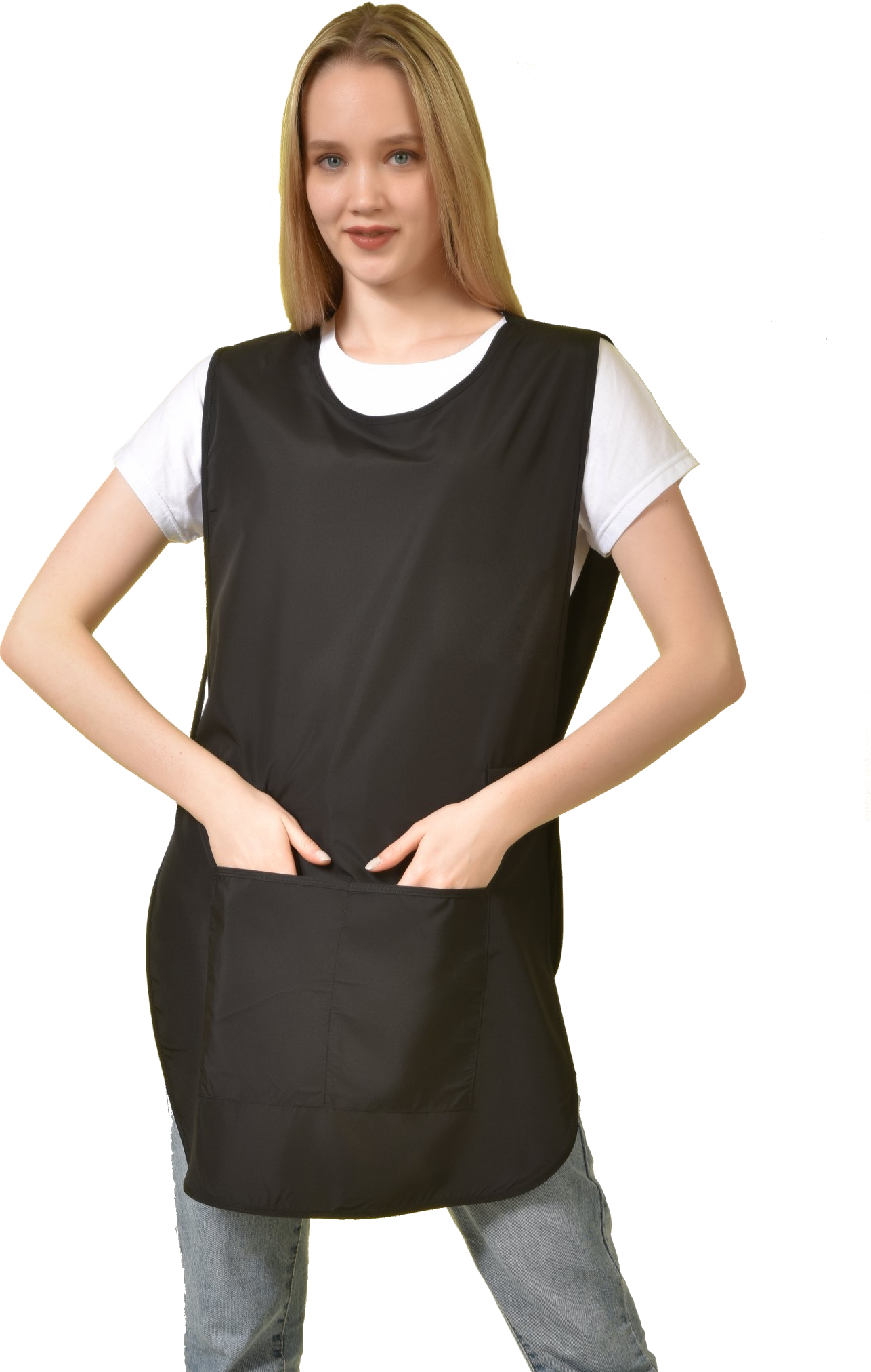 Deyaz Premium Salon Apron with Pockets Black Aprons Deyaz