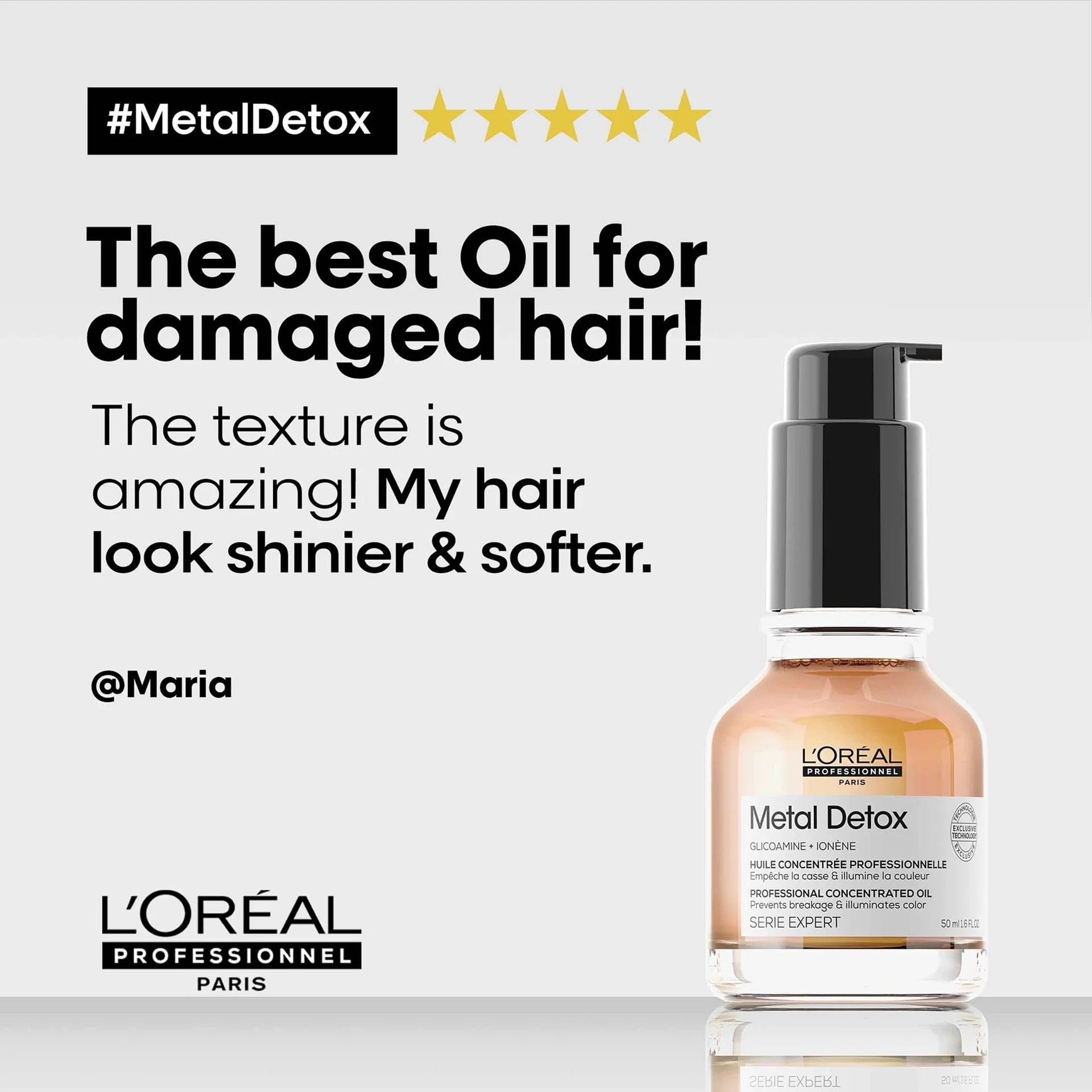 L'oreal Metal Detox Anti-Deposit Protector Concentrated Oil 50ml Hair Oil and Serum Loreal