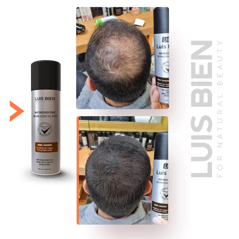 Luis Bien Hair Thickening Spray 100ml Before and After