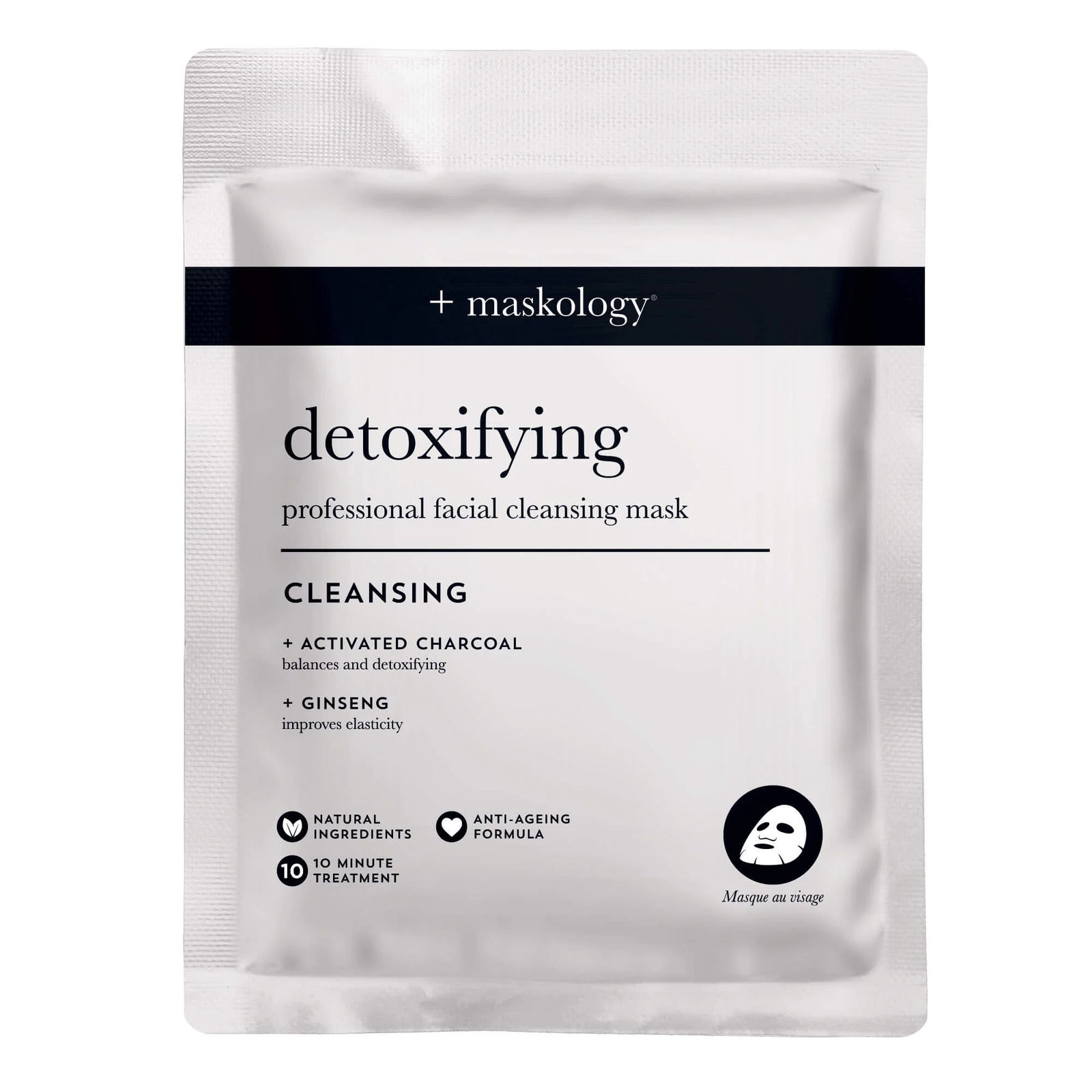 Maskology Detoxifying Professional Facial Sheet Mask Single Sachet Facial Products Maskology