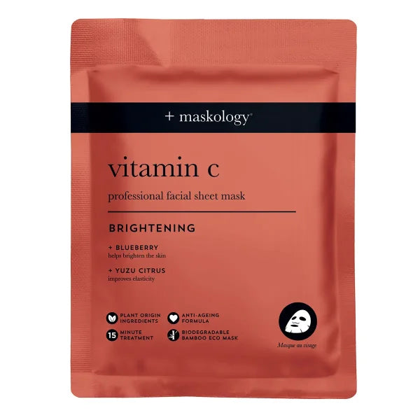 Maskology Vitamin C Professional Facial Sheet Mask Single Sachet Facial Products Maskology