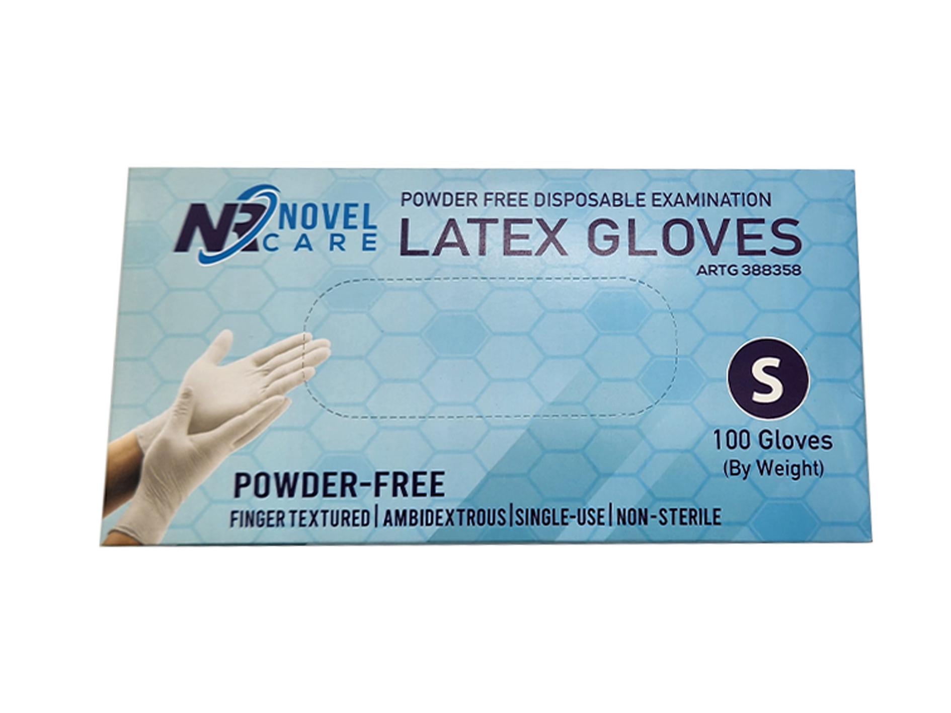 Novel Care Latex Gloves Powder Free Small 100pk Gloves Novel Care