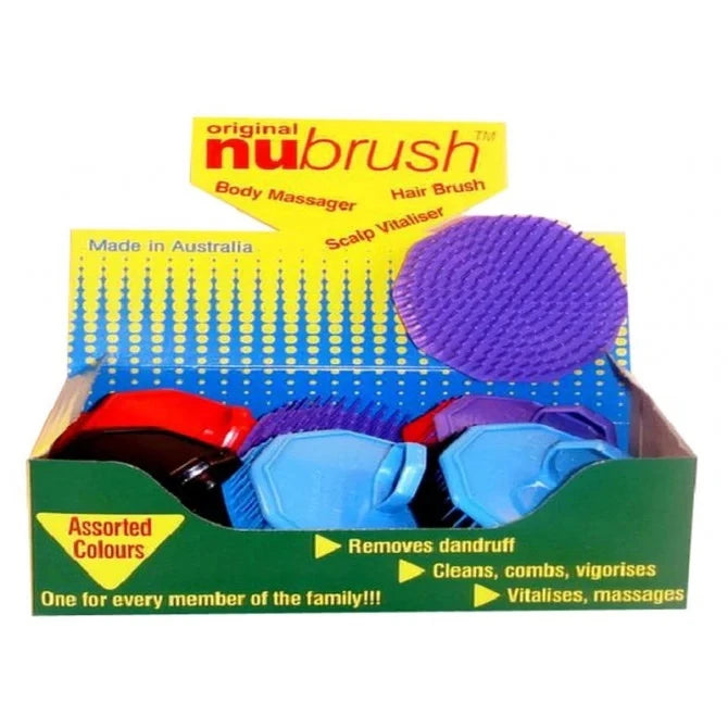 NU BRUSH Assorted Colours Scalp Brush 12pk
