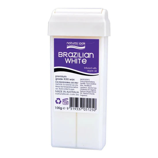 Natural Look Brazilian White Strip Wax Cartridge 100g Waxing Natural Look