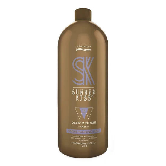 Natural Look Summer Kiss Deep Bronze Spray Tanning Mist 12% DHA - Violet 1L Tanning Natural Look