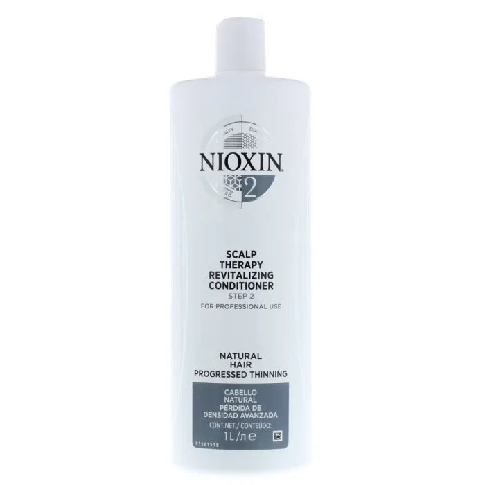 Nioxin System 2 Scalp Therapy Revitalizing Conditioner 1L for Natural Hair with Progressed Thinning