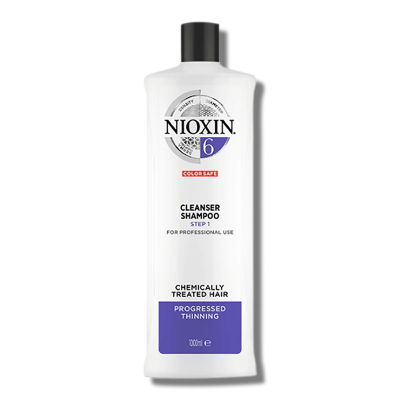 Nioxin System 6 Cleanser Shampoo 1L for Chemically Treated Hair with Progressed Thinning