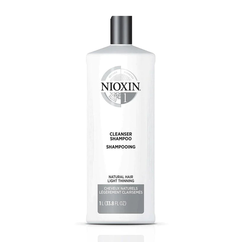 Nioxin System 1 Cleanser 1L Shampoo for Natural Hair with Light Thinning