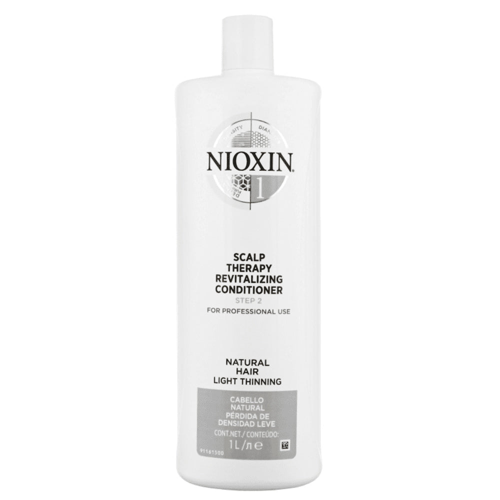 Nioxin System 1 Scalp Therapy Revitalizing Conditioner 1L for Natural Hair with Light Thinning Shampoo/Conditioner Nioxin