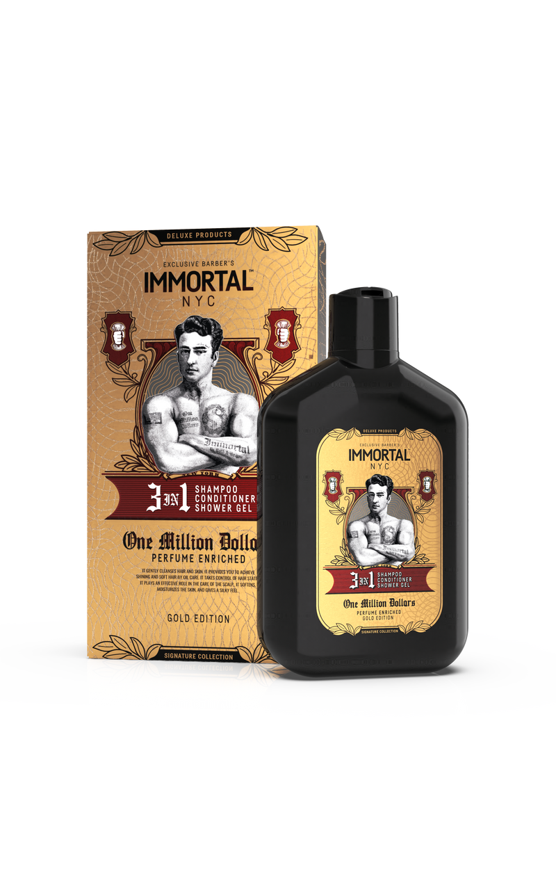 Immortal NYC 3 in 1 Shampoo Conditioner Body Wash One Million Dollars 500ml