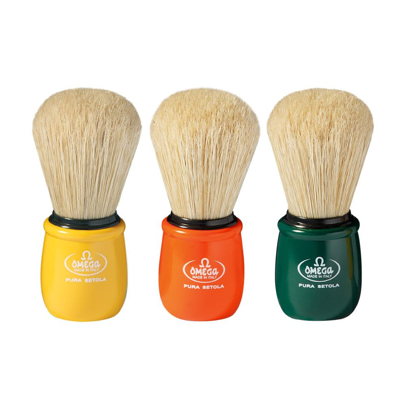 Omega Boar Bristle Shaving Brush 10051 - Yellow Shaving Brushes Omega