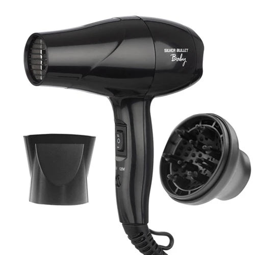 Silver Bullet 1200W Metallic Baby Hair Dryer (Black) Hair Dryer Silver Bullet