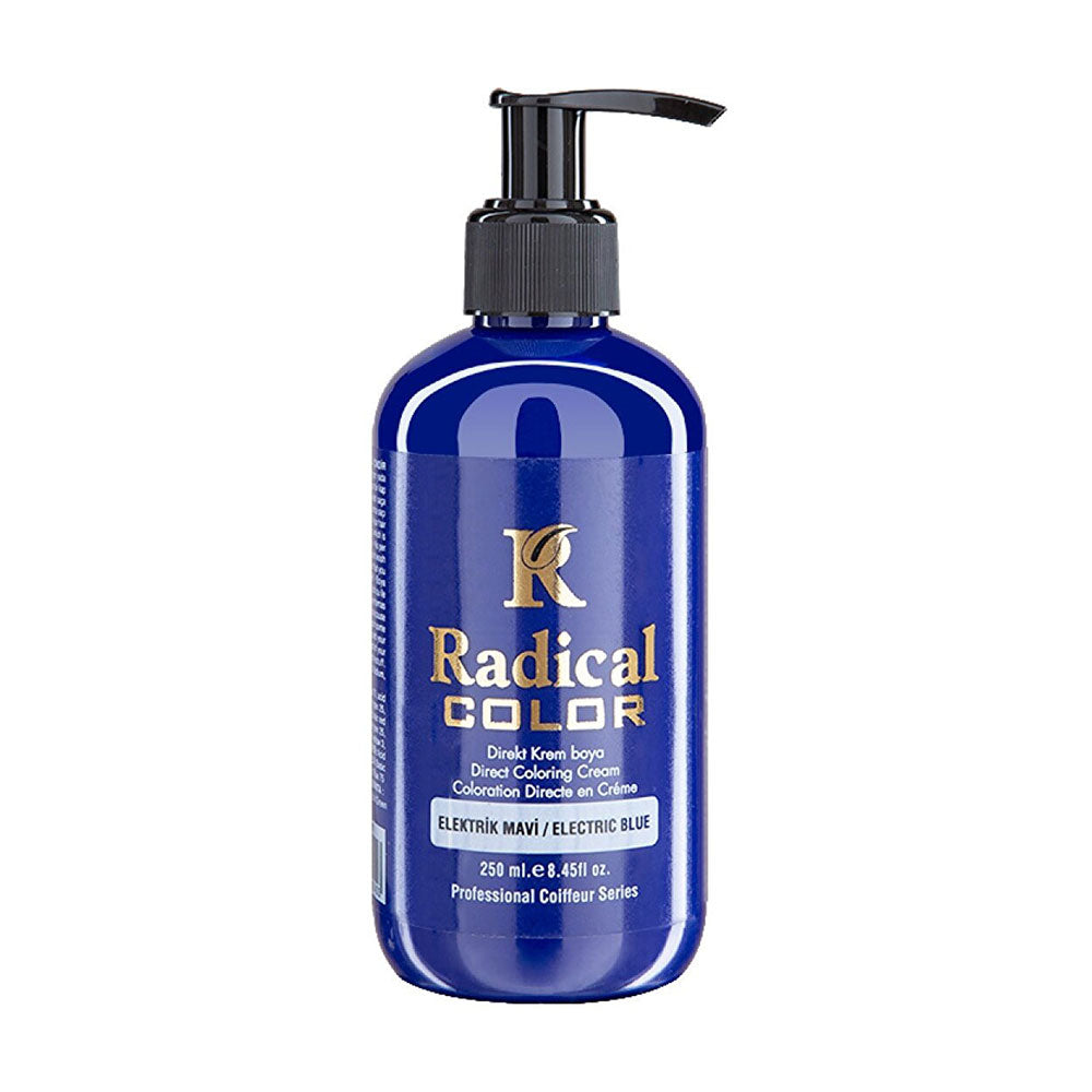 Radical Color Semi Permanent Hair Colour Electric Blue 250ml Hair Colours - Semi Permanent Radical
