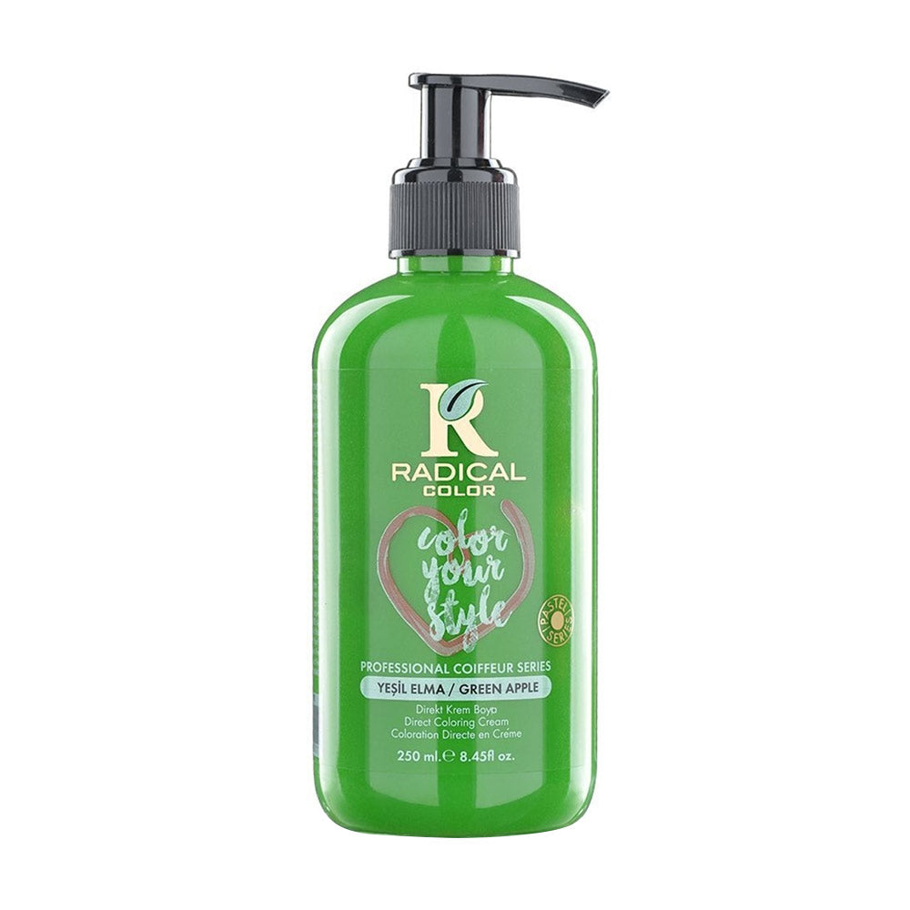 Radical Color Semi Permanent Hair Colour Green Apple 250ml Hair Colours - Semi Permanent Radical