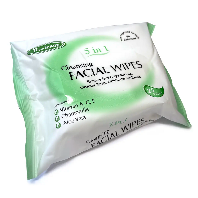 Real Care Mix Facial Wipes Pack 25pk