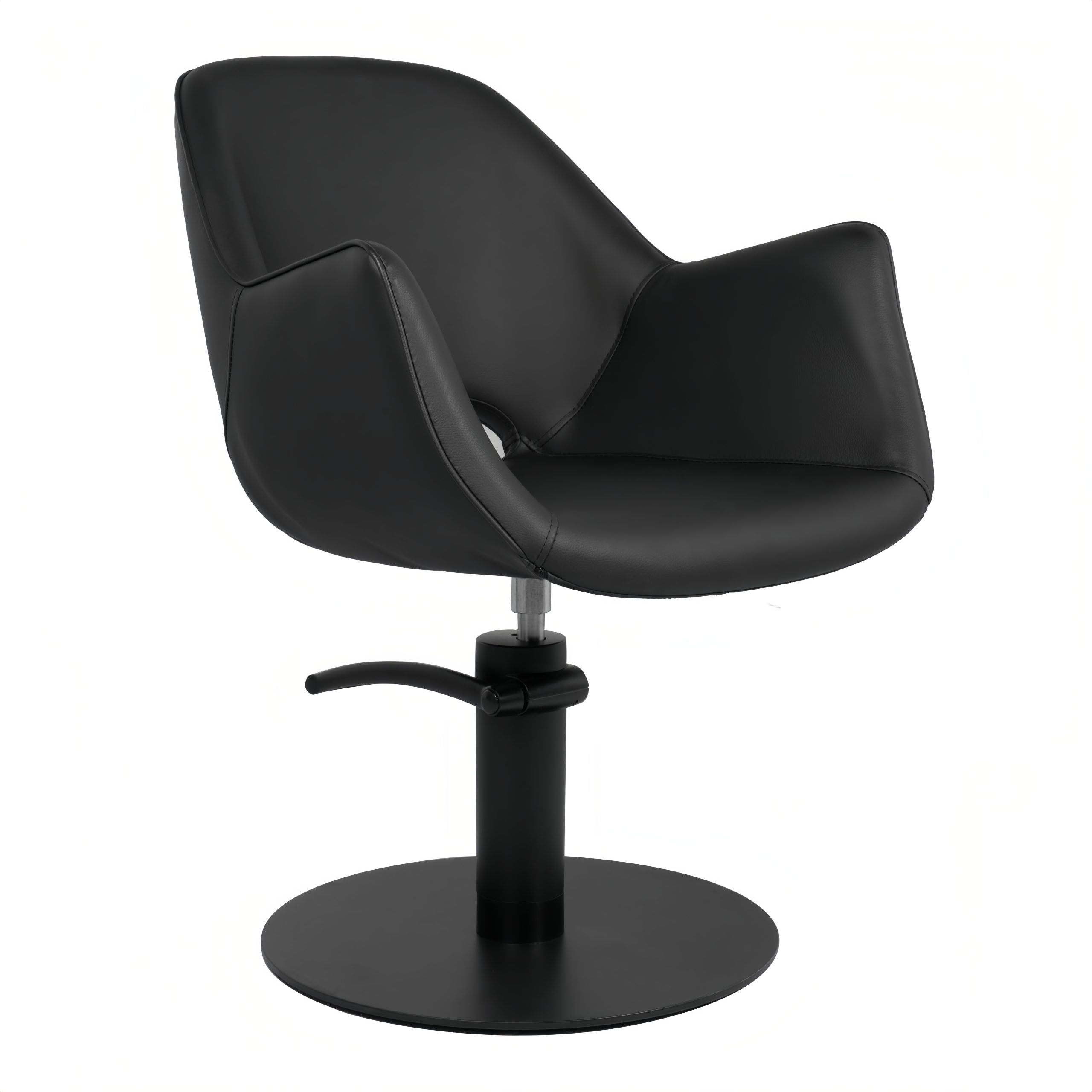 Karma Armidale Salon Chair 02190101 - with Matching Black Round Base and Pump Salon Chairs Karma