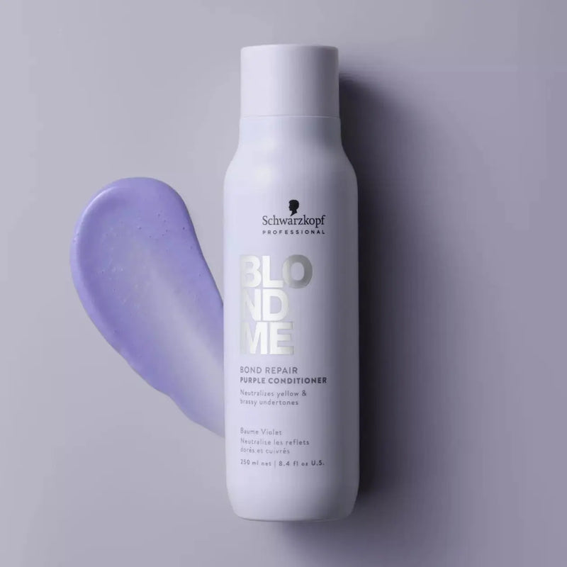 Schwarzkopf BLONDME Bond Repair Purple Conditioner 250ml Hair And Beauty Kingdom