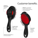 TUFT Diamond Plus 1inch Hair Straightener 200W Black & Red with One Brush Gift Set Hair Straightener Tuft