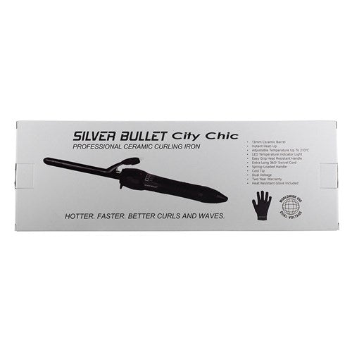 Silver Bullet City Chic Black Curling Iron - 13mm