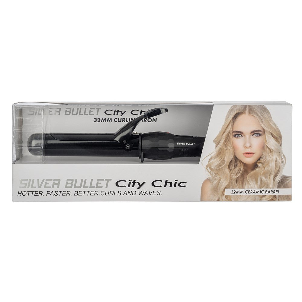 Silver Bullet City Chic Curling Iron Black 32mm