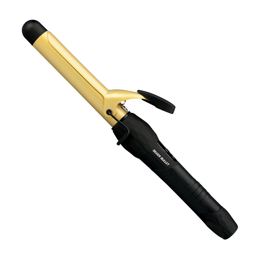 Silver Bullet Fastlane Ceramic Curling Iron Gold 25mm Curling Silver Bullet