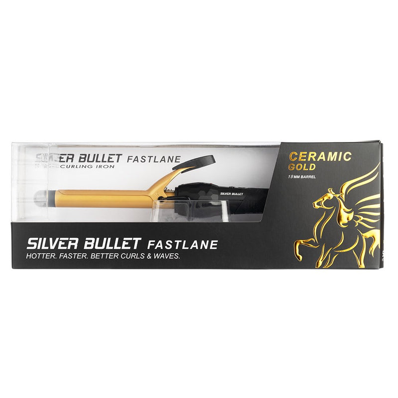 Silver Bullet Fastlane Ceramic Curling Iron Gold 19mm Curling Iron Silver Bullet