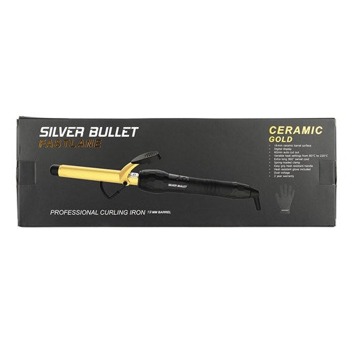 Silver Bullet Fastlane Ceramic Curling Iron Gold 19mm Curling Silver Bullet