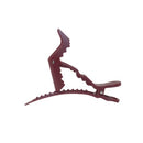TUFT T-REX Crocodile Hair Clip 4pk - Maroon Hair Clips- Ties - Accessories Tuft