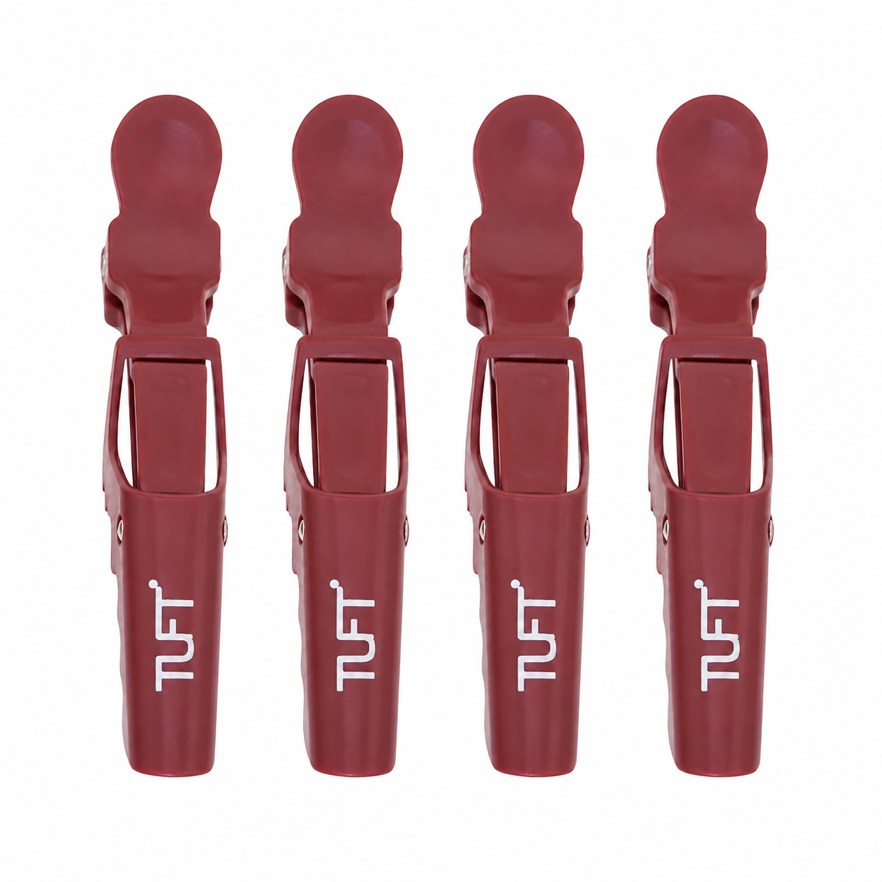 TUFT T-REX Crocodile Hair Clip 4pk - Maroon Hair Clips- Ties - Accessories Tuft