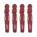 TUFT T-REX Crocodile Hair Clip 4pk - Maroon Hair Clips- Ties - Accessories Tuft