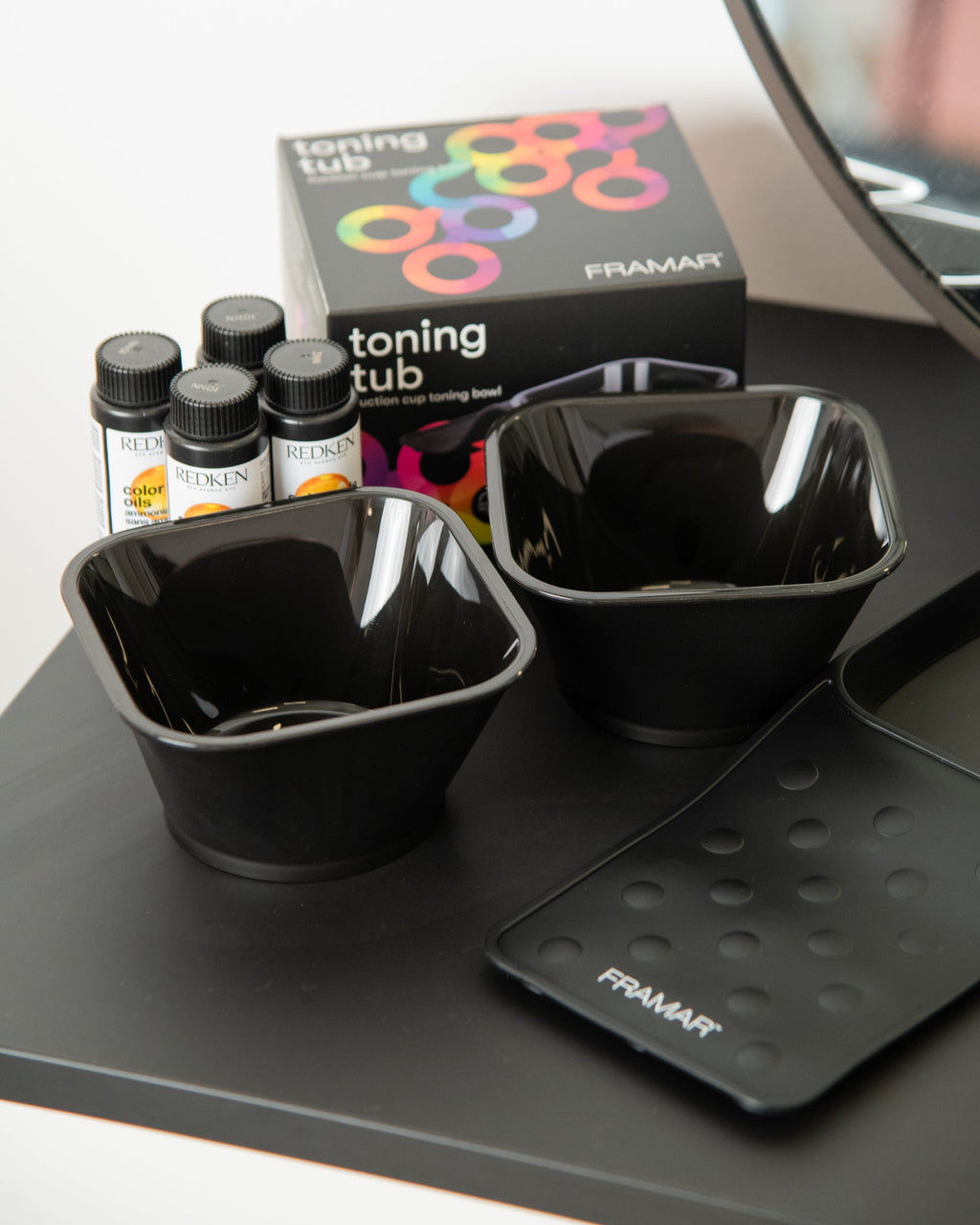 Framar Toning Tub Suction Cup Tint Bowl with Basin Attachment Colouring Accessories Framar