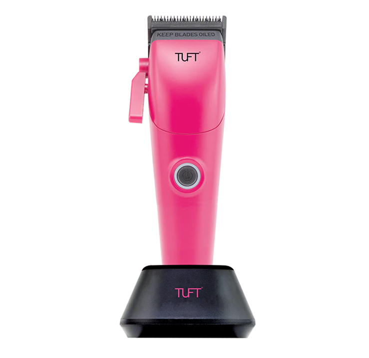 TUFT SE Professional Clipper Cordless - Pink with Lime Green Changeable Cover Limited Edition Clipper Tuft
