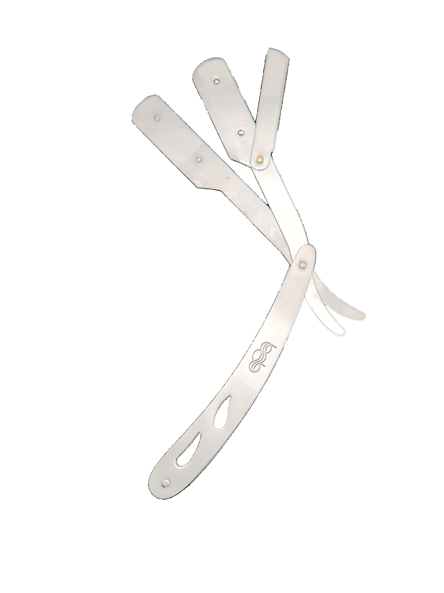 BOB Butterfly Metal Handle Cut Throat Shaving Razor - Chrome Razors Bob
