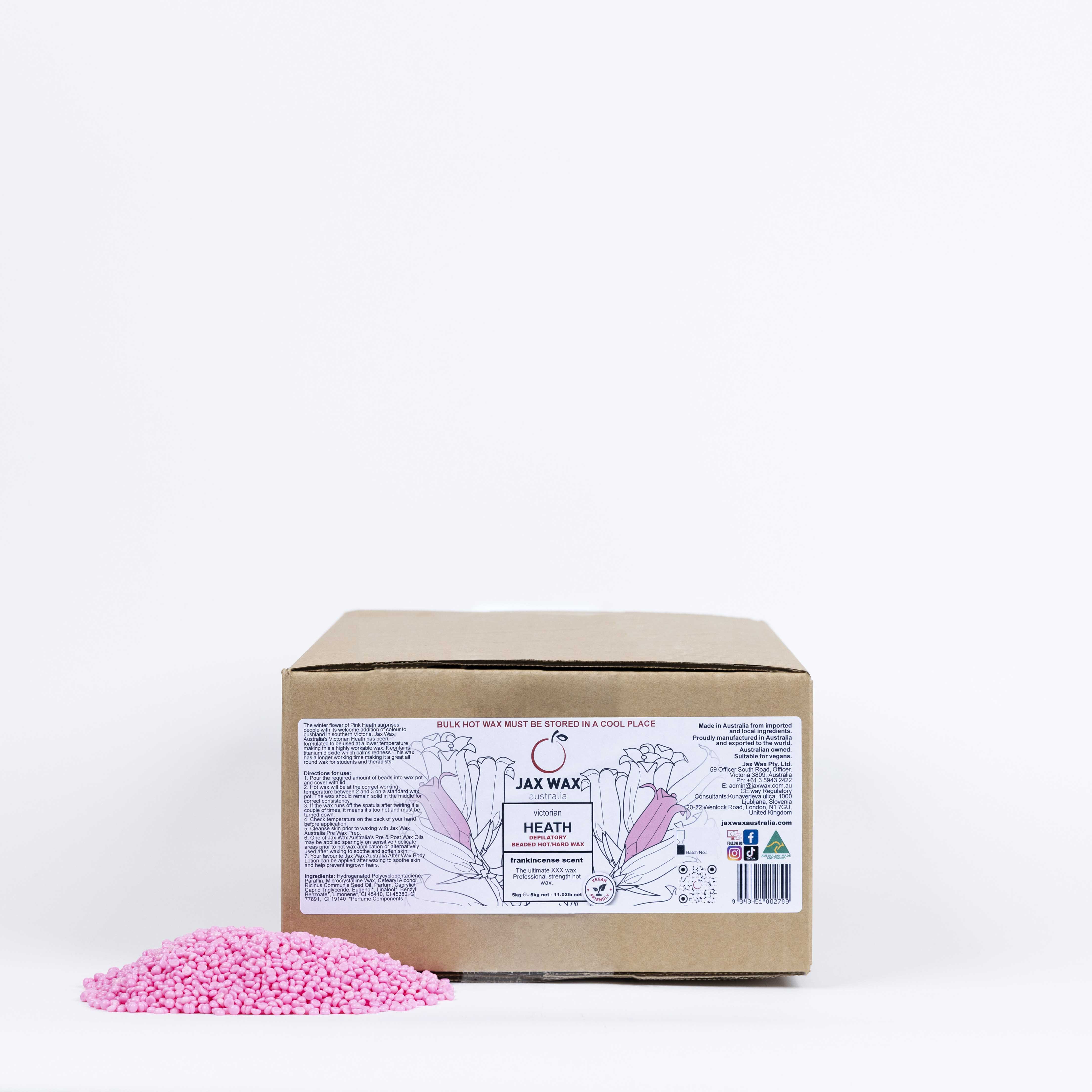 Jax Wax Victorian Heath Hot Wax Beads 5kg - Bulk Size Waxing Jax Wax