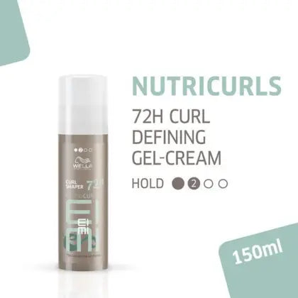 Wella Nutricurls Curl Shaper 72-Hour Curl Defining Gel-Cream 150ml Hair Styling Product Wella