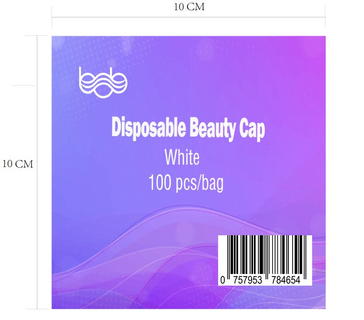 Bob Disposable Shower Cap White 100pk Bob