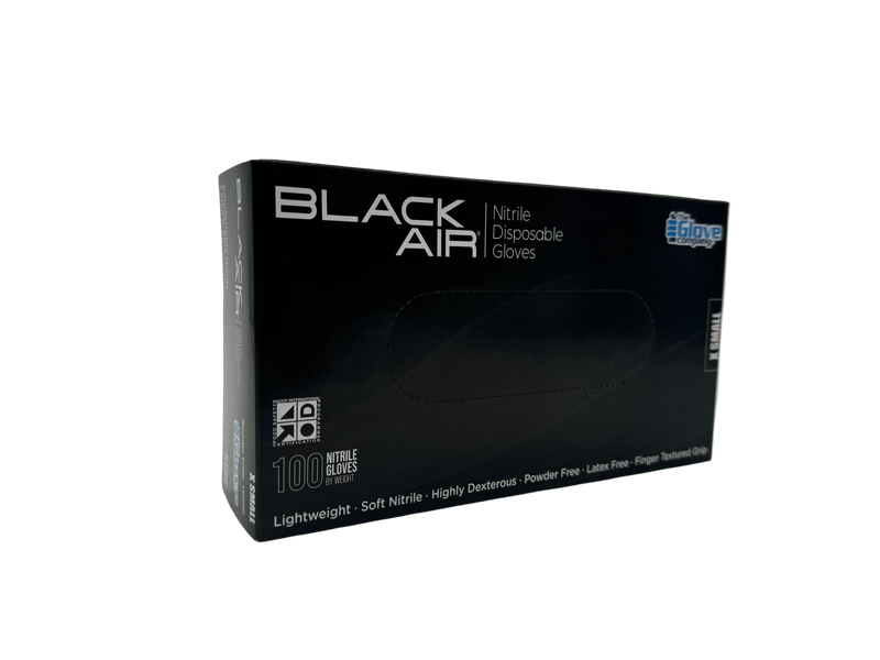 Black Air Nitrile Gloves Black Extra Small 100pk