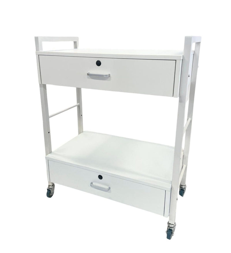 Karma Bakewell Beauty Trolley 2 Draw 08030410 - White Retail Karma