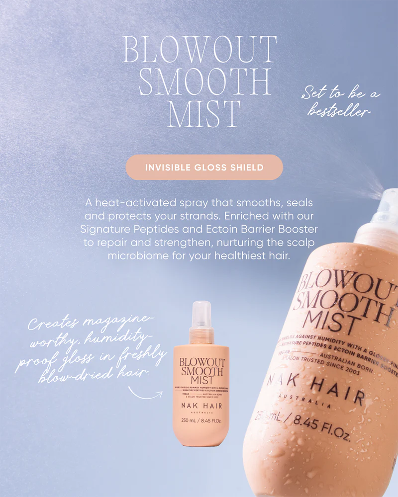 NAK Signature Blowout Smooth Mist 250ml Hair Styling Product NAK